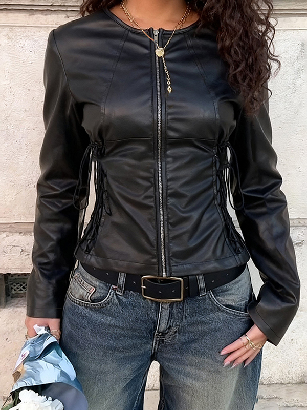 EMMIOL Hot Girl Crew Neck Jacket