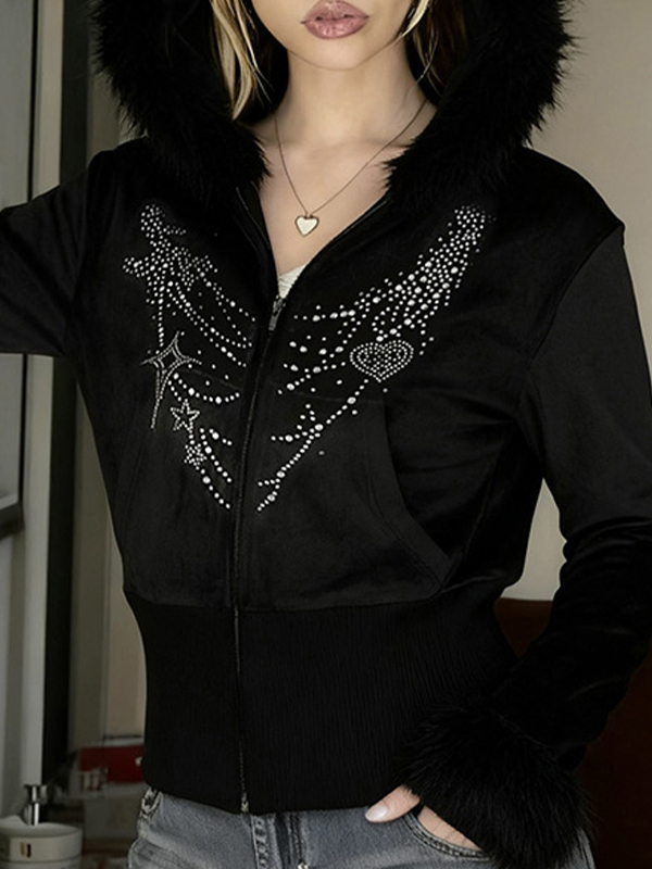 EMMIOL Gothic-Inspired Print Jacket