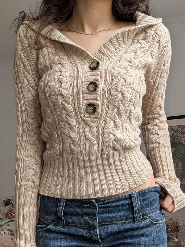 EMMIOL Maglia con cappuccio a maniche lunghe in tinta unita