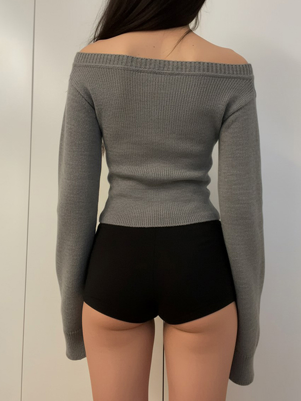 EMMIOL Maglia a maniche lunghe con scollo a V