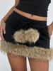 EMMIOL Minirock mit Pelzapplikationen