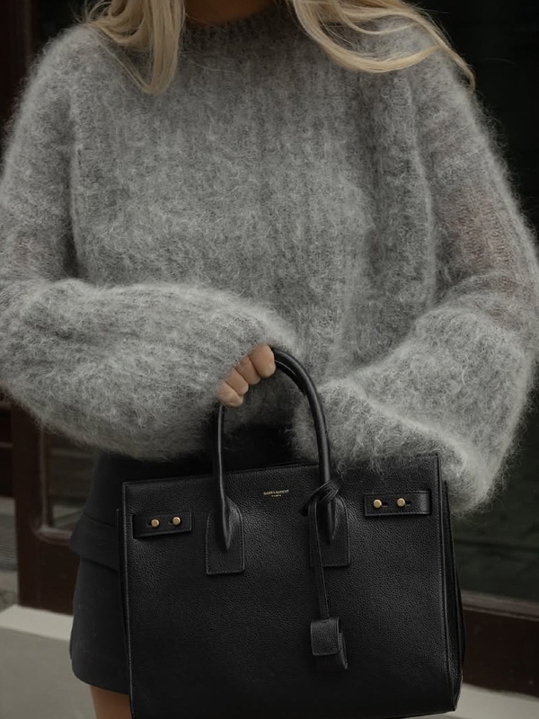 EMMIOL Suéteres holgados de cuello redondo y corte relajado