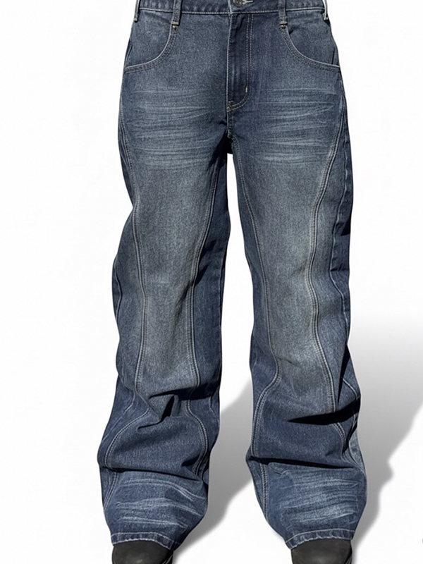 EMMIOL Boyfriend-Jeans mit Waschverwaschung