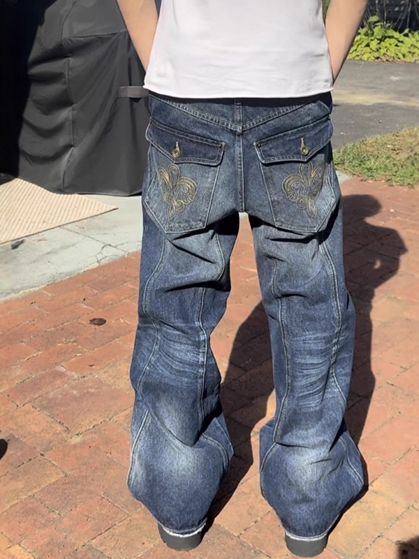 EMMIOL Boyfriend-Jeans mit Waschverwaschung