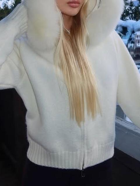 Large Fur-Trimmed Hood Jacket