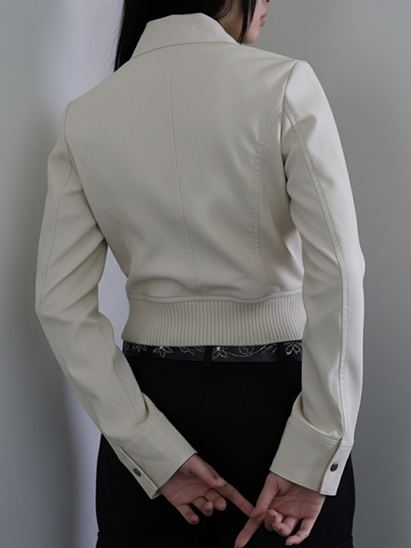 EMMIOL Patchwork-Jacke mit einfarbigen Taschen