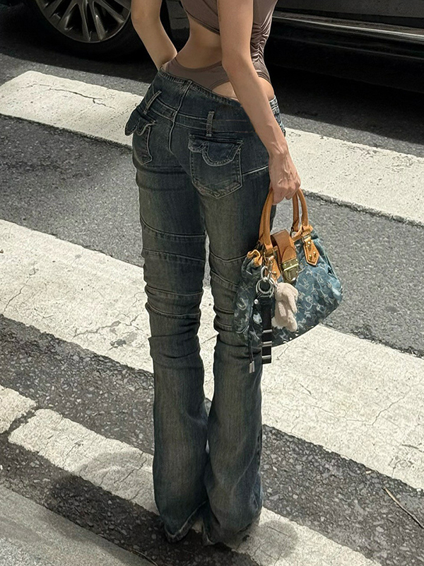 EMMIOL Hot Chicks Split Flare Jeans