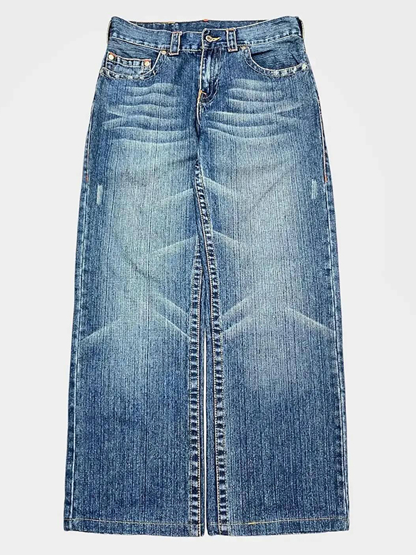 EMMIOL Bestickte Hip-Hop Boyfriend-Jeans