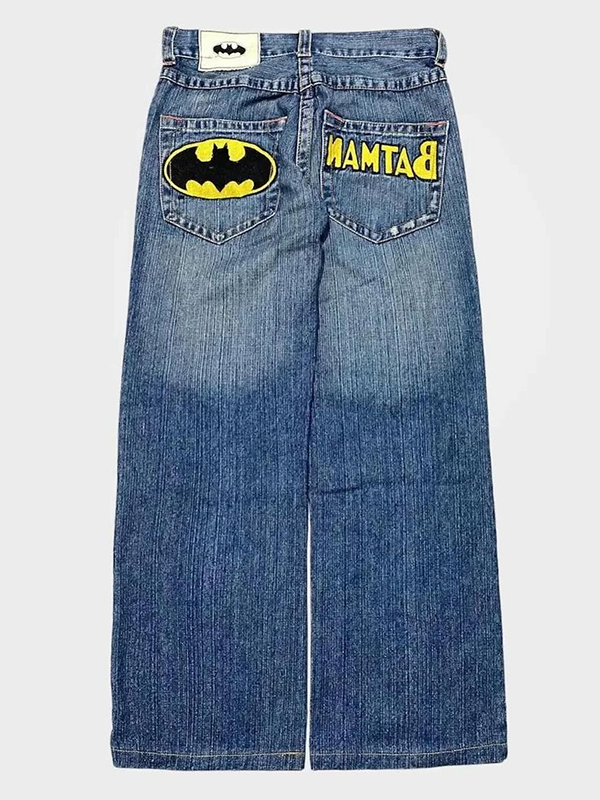 EMMIOL Bestickte Hip-Hop Boyfriend-Jeans