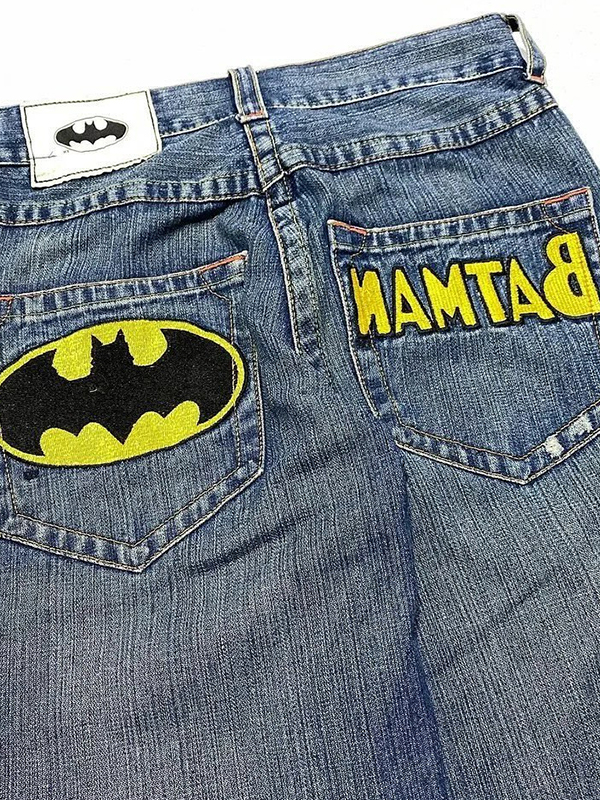 EMMIOL Bestickte Hip-Hop Boyfriend-Jeans