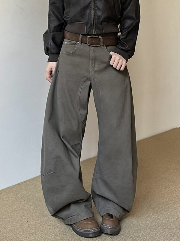 EMMIOL Boyfriend-Jeans mit weitem Bein