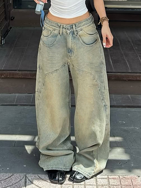 EMMIOL Vaqueros boyfriend con bordado de bolsillo