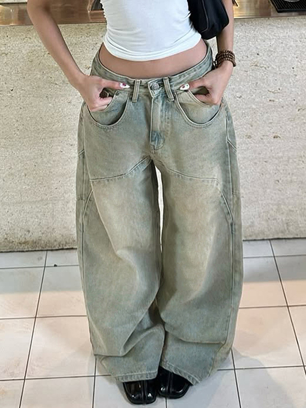 EMMIOL Vaqueros boyfriend con bordado de bolsillo