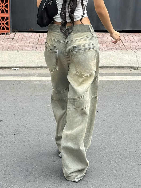 EMMIOL Vaqueros boyfriend con bordado de bolsillo