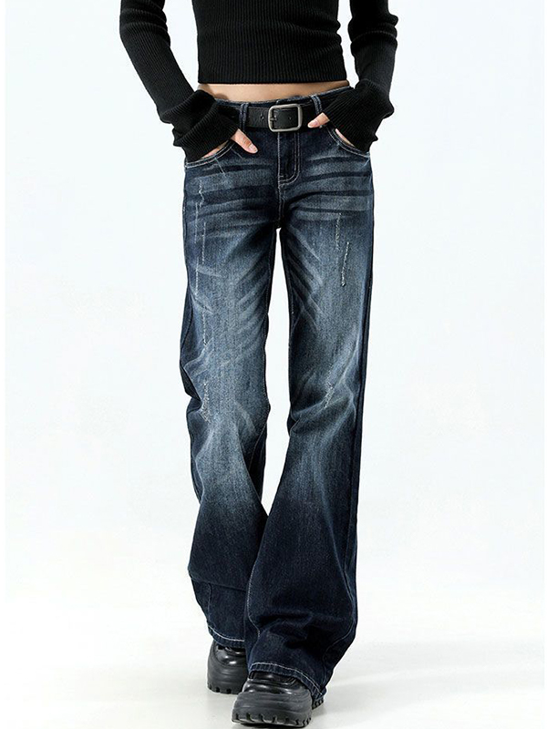 EMMIOL Jeans a zampa retrò americani