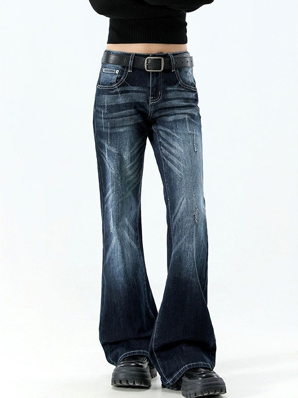 EMMIOL Jeans a zampa retrò americani