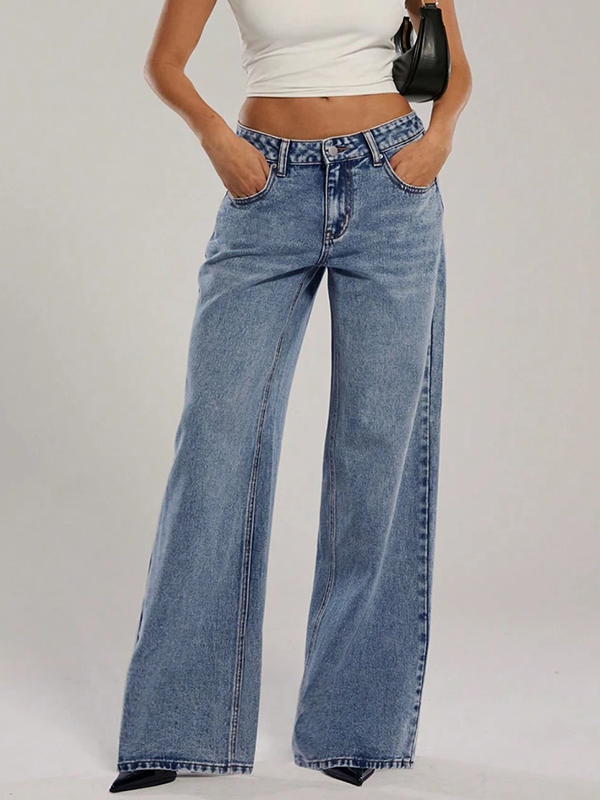 EMMIOL Vaqueros boyfriend de tiro bajo estilo vintage americano