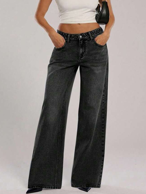 EMMIOL Vaqueros boyfriend de tiro bajo estilo vintage americano