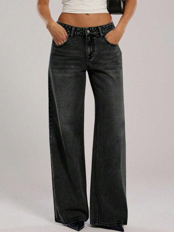 EMMIOL Vaqueros boyfriend de tiro bajo estilo vintage americano