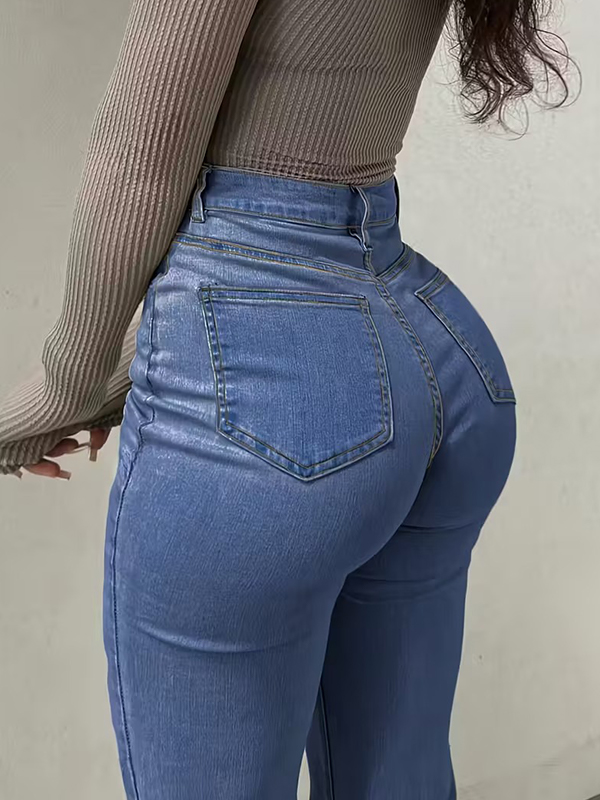 EMMIOL Jeans a zampa ad alta elasticità