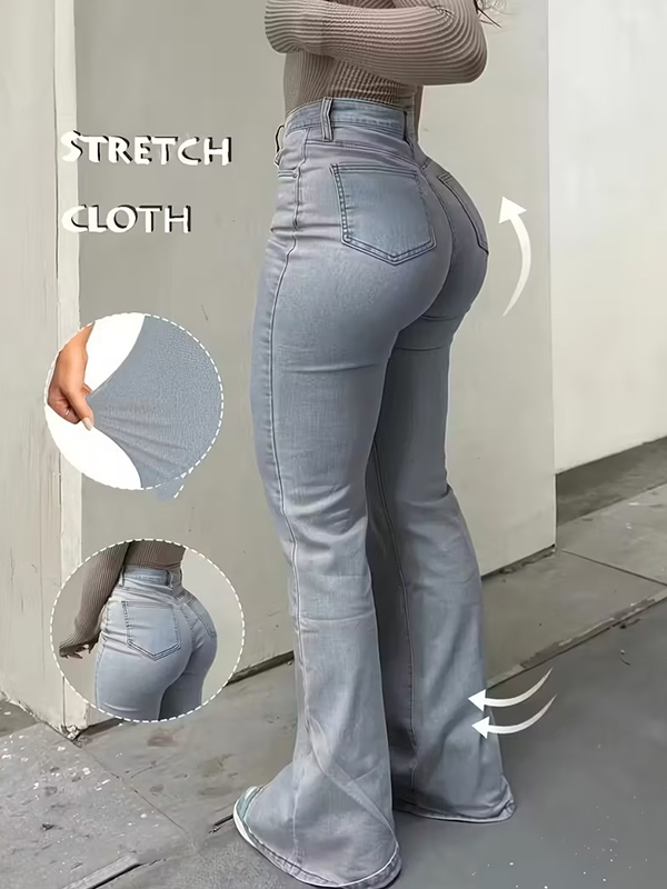 EMMIOL Jeans a zampa ad alta elasticità