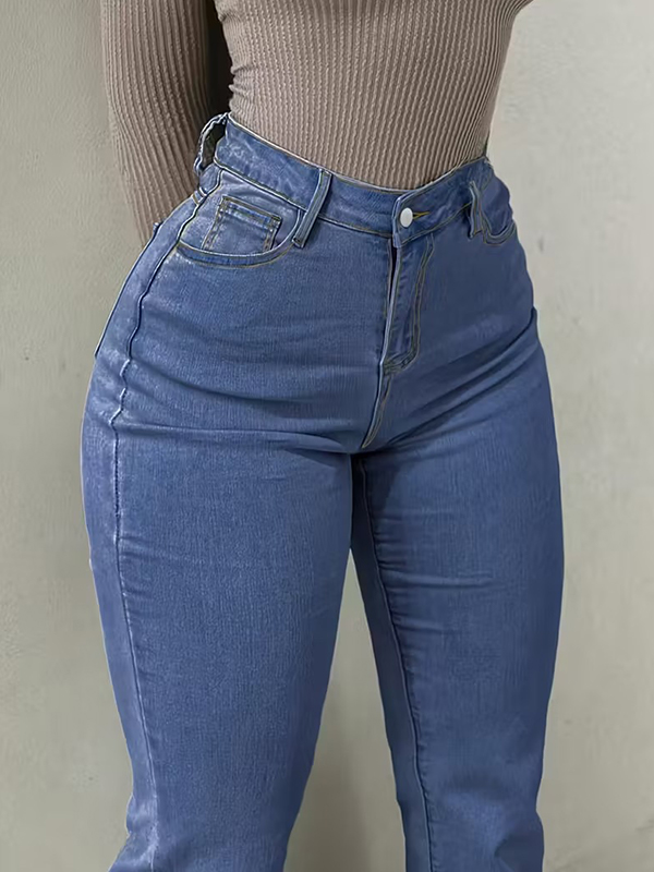 EMMIOL Jeans a zampa ad alta elasticità