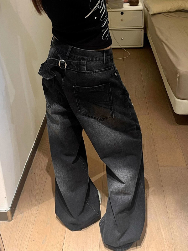 EMMIOL Vaqueros holgados Rivetpunk