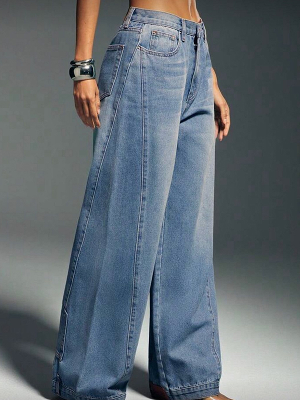 EMMIOL Vaqueros holgados estilo americano deslavados