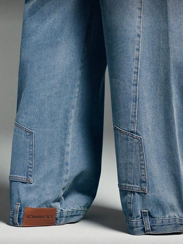 EMMIOL Vaqueros holgados estilo americano deslavados