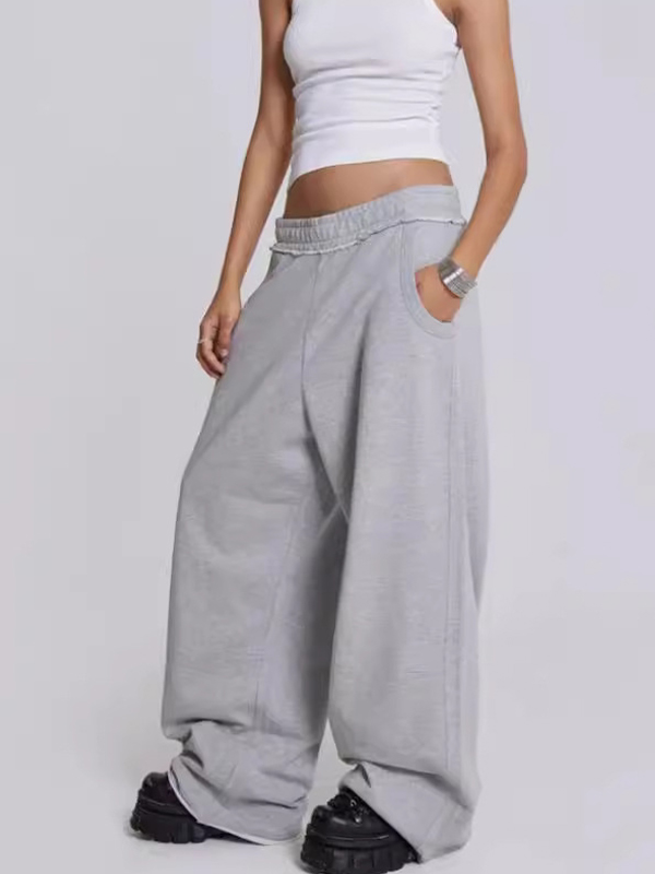 EMMIOL Pantaloni della tuta larghi casual grigi