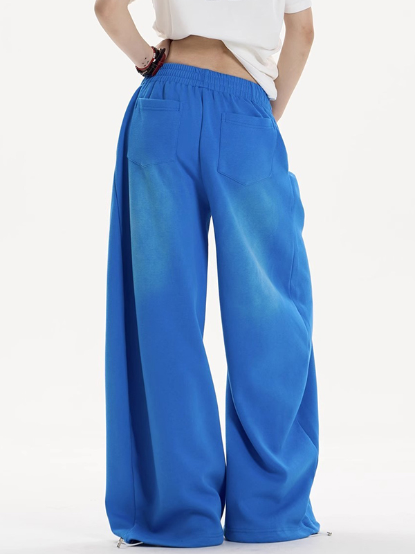 EMMIOL Pantalones deportivos holgados con estampado de letras desgastadas de inspiración vintage