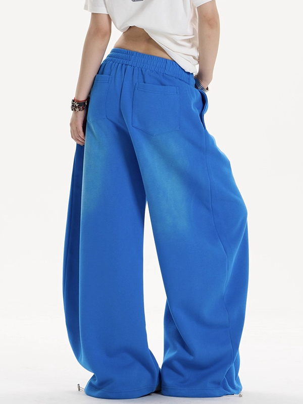 EMMIOL Pantalones deportivos holgados con estampado de letras desgastadas de inspiración vintage