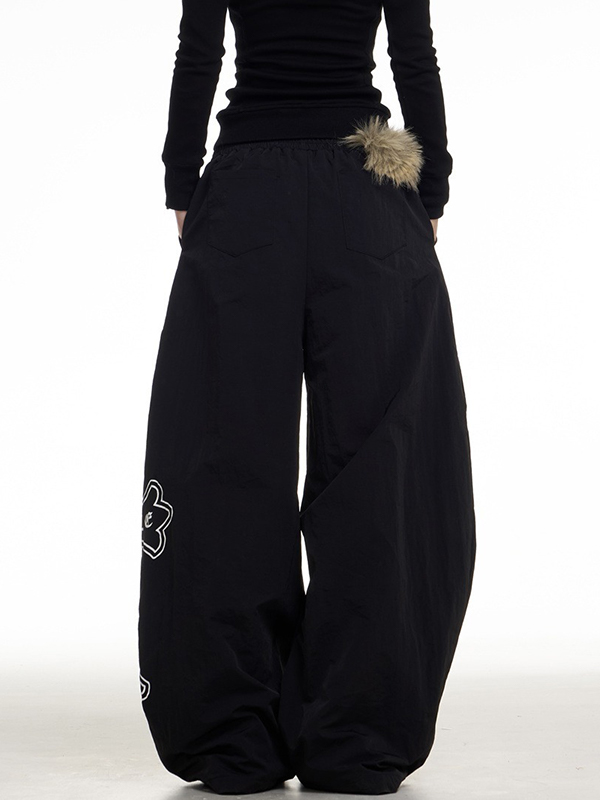 EMMIOL Pantalones deportivos vintage americanos con diamantes de imitación en forma de cruz