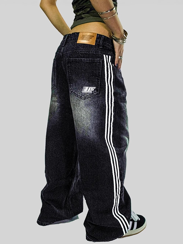 EMMIOL Vaqueros holgados con bloqueo de color americano