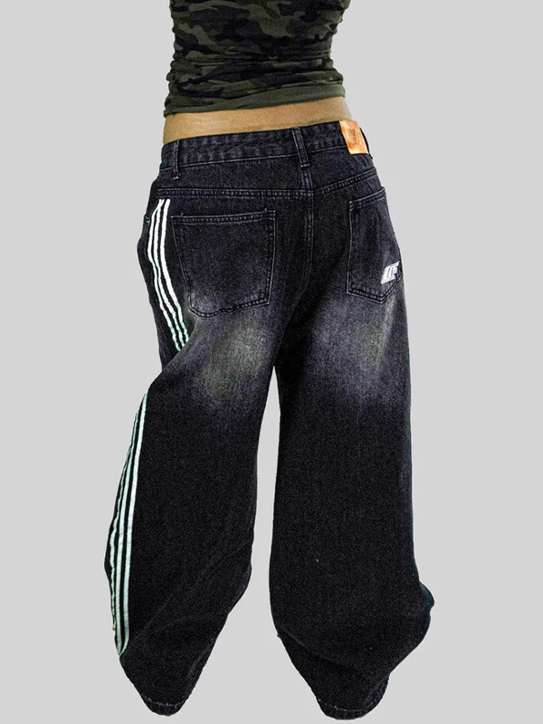 EMMIOL Vaqueros holgados con bloqueo de color americano