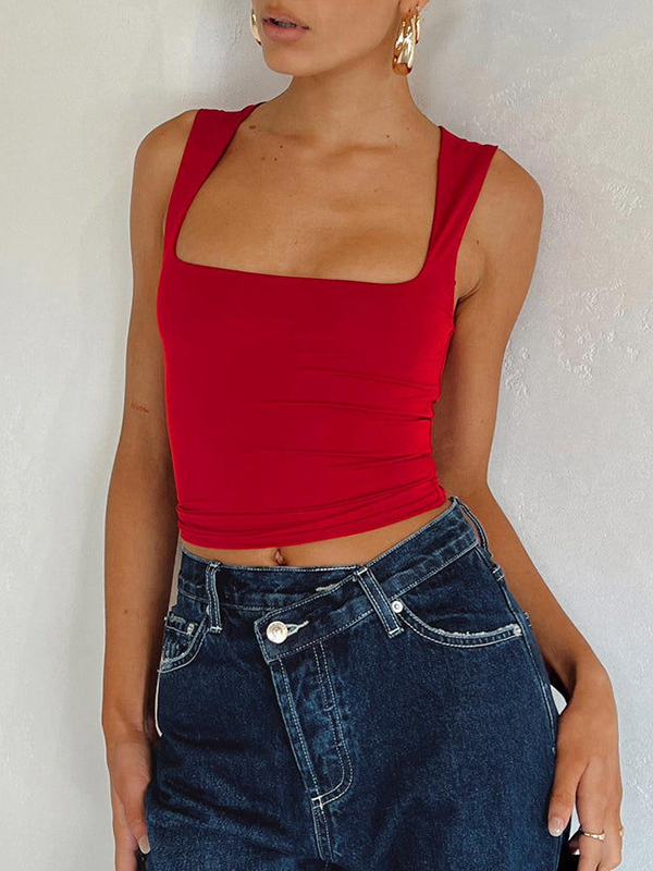 EMMIOL Square Neckline Slim Fit Tank Top