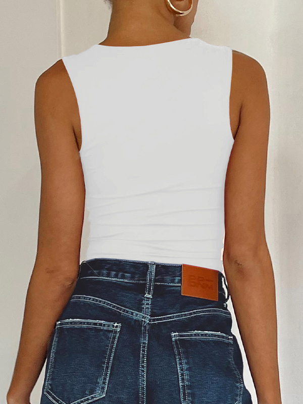 EMMIOL Tanktop mit eckigem Ausschnitt und schmaler Passform