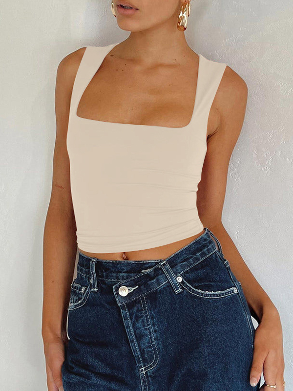 EMMIOL Square Neckline Slim Fit Tank Top