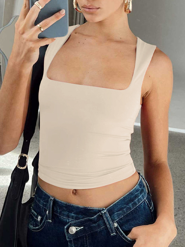 EMMIOL Square Neckline Slim Fit Tank Top