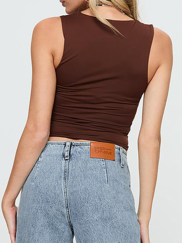 EMMIOL Square Neckline Slim Fit Tank Top