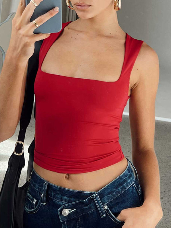 EMMIOL Square Neckline Slim Fit Tank Top