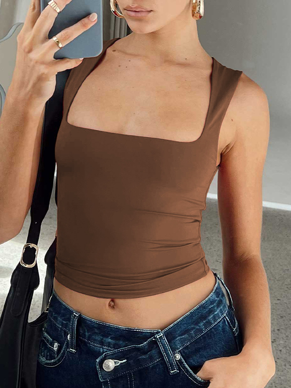 EMMIOL Square Neckline Slim Fit Tank Top