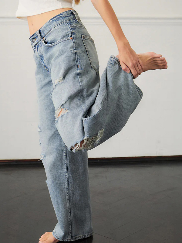 EMMIOL Straight-Leg Boyfriend Jeans