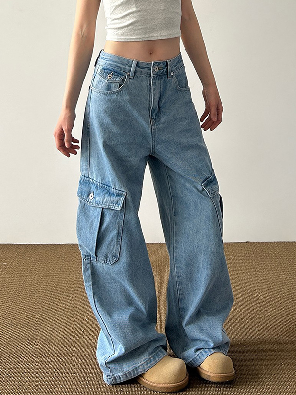 EMMIOL American Vintage Coastal Blue Baggy Jeans