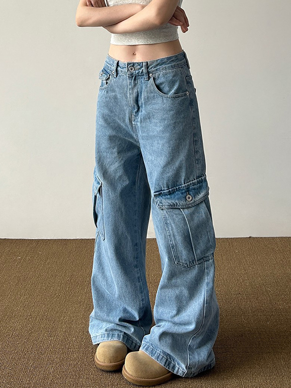 EMMIOL American Vintage Coastal Blue Baggy Jeans