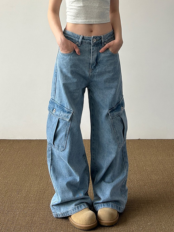 EMMIOL American Vintage Coastal Blue Baggy Jeans