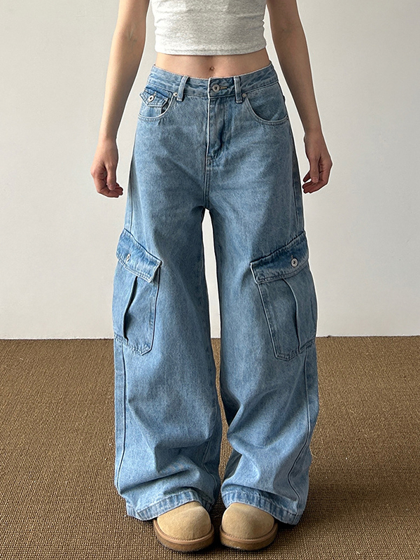 EMMIOL American Vintage Coastal Blue Baggy Jeans