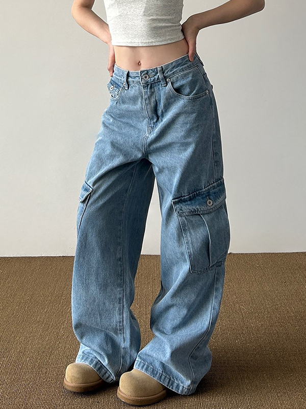 EMMIOL American Vintage Coastal Blue Baggy Jeans