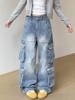 EMMIOL Retro Loose Fit Multi-Pocket Cargo Jeans
