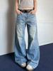 EMMIOL Retro Cat Whisker Wash Boyfriend Jeans